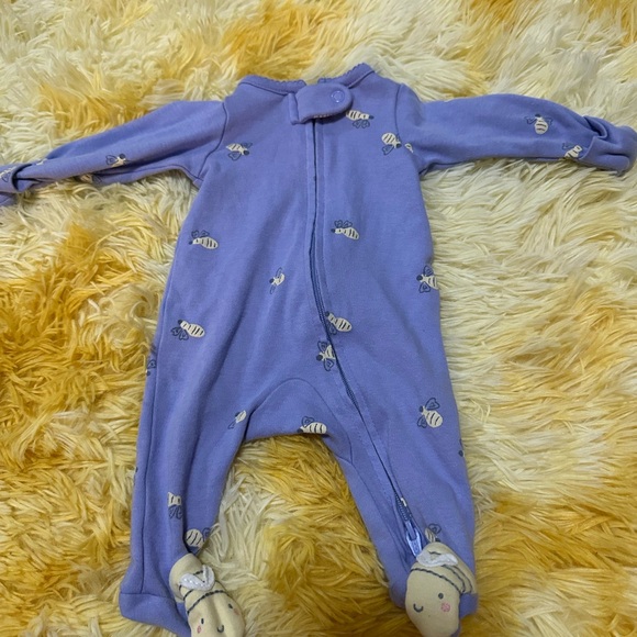 Carter's Lavender Bee Print Footie - Picture 1 of 2